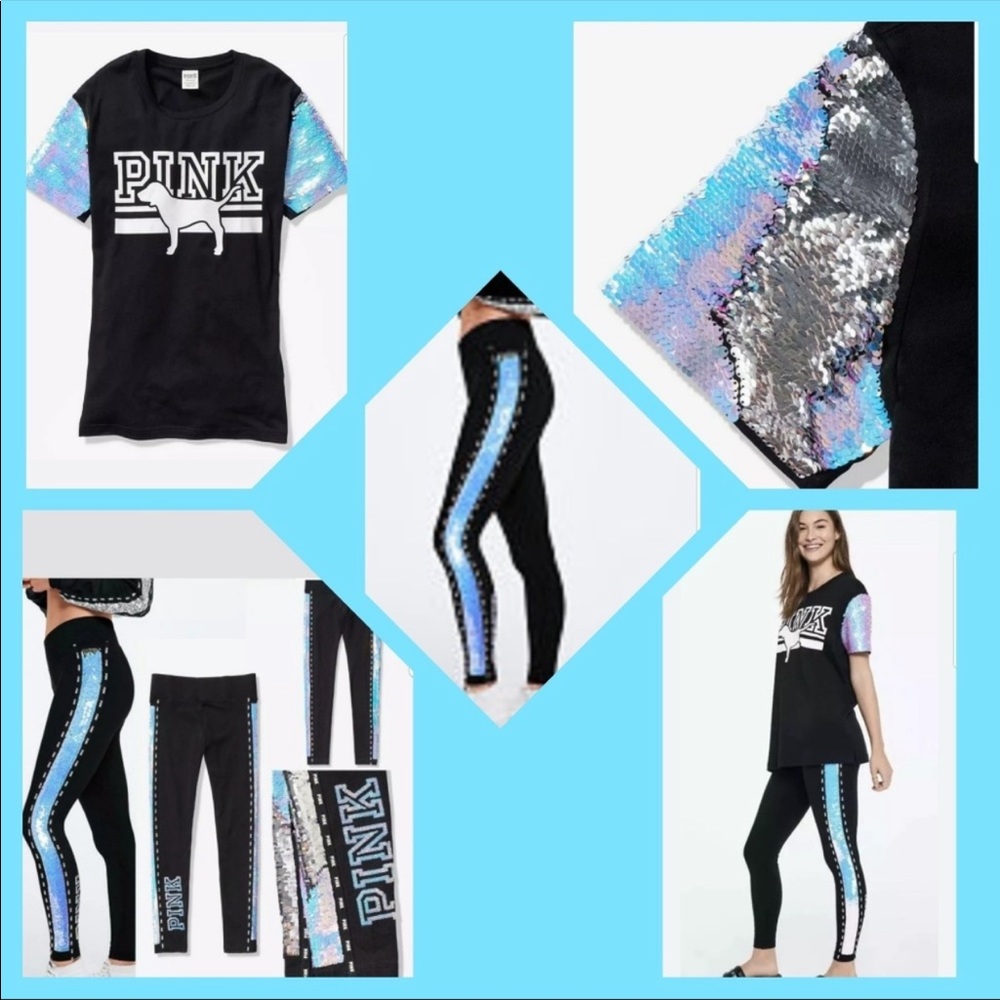Victoria’s Secret pink leggings and tee set